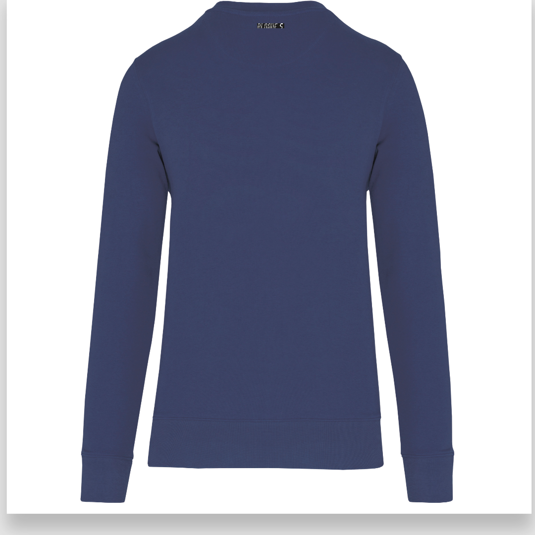 Trasera sudadera azul